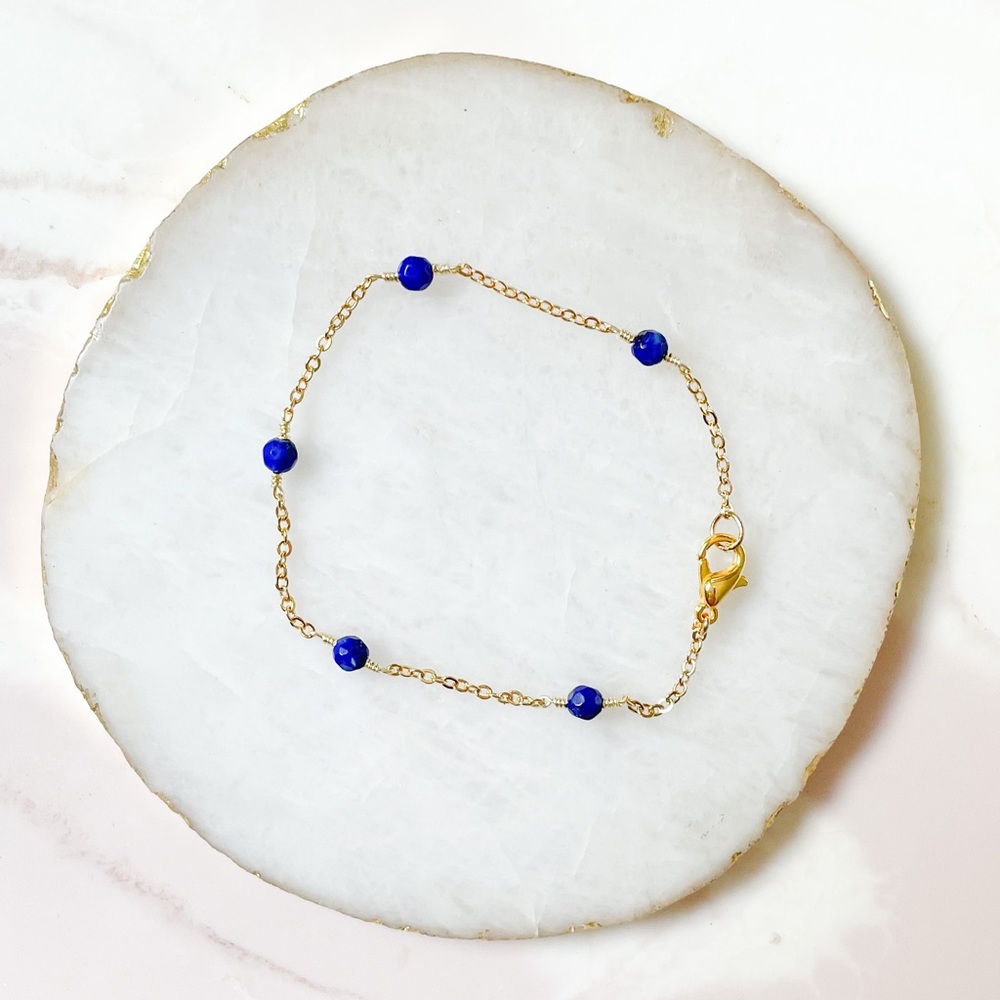 💕 2 for $40 💕 7inch Lapis Lazuli bracelet by @silverandstonewpg
